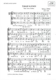 Purcell, Henry, Byrd, William Tavasz-kánon Tölts a borból