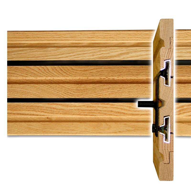 RAIL-O-B - Oak Hardwood Slatwall Rail
