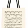 Natúr, fekete hangjegymintás, vászon városi táska